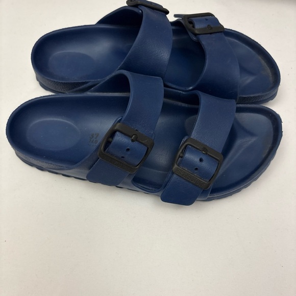 Birkenstock Women Arizona Essentials Sandal Navy Blue Rubber Size 37 US 6 - Picture 8 of 13